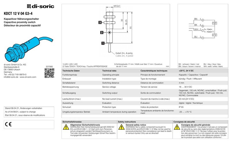 Di-soric KDCT 12 V 04 G3-4 manual