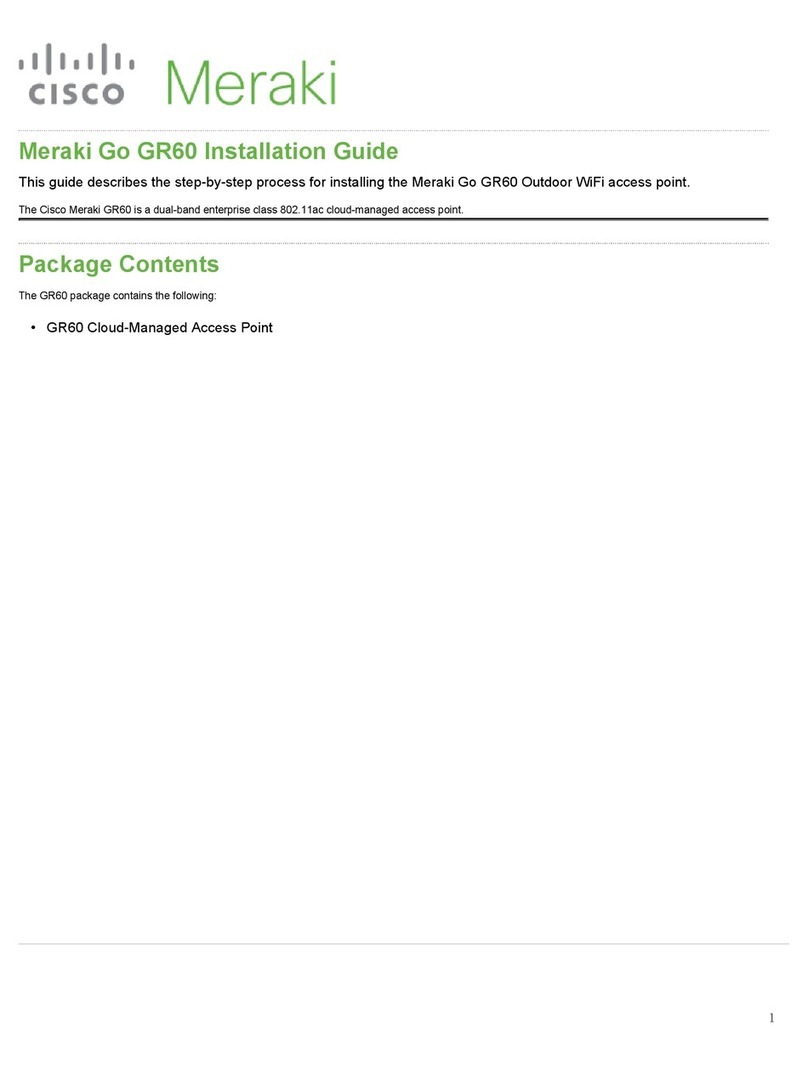 Cisco Meraki Go GR60 installation guide Cisco Meraki Go GR60 installation guide