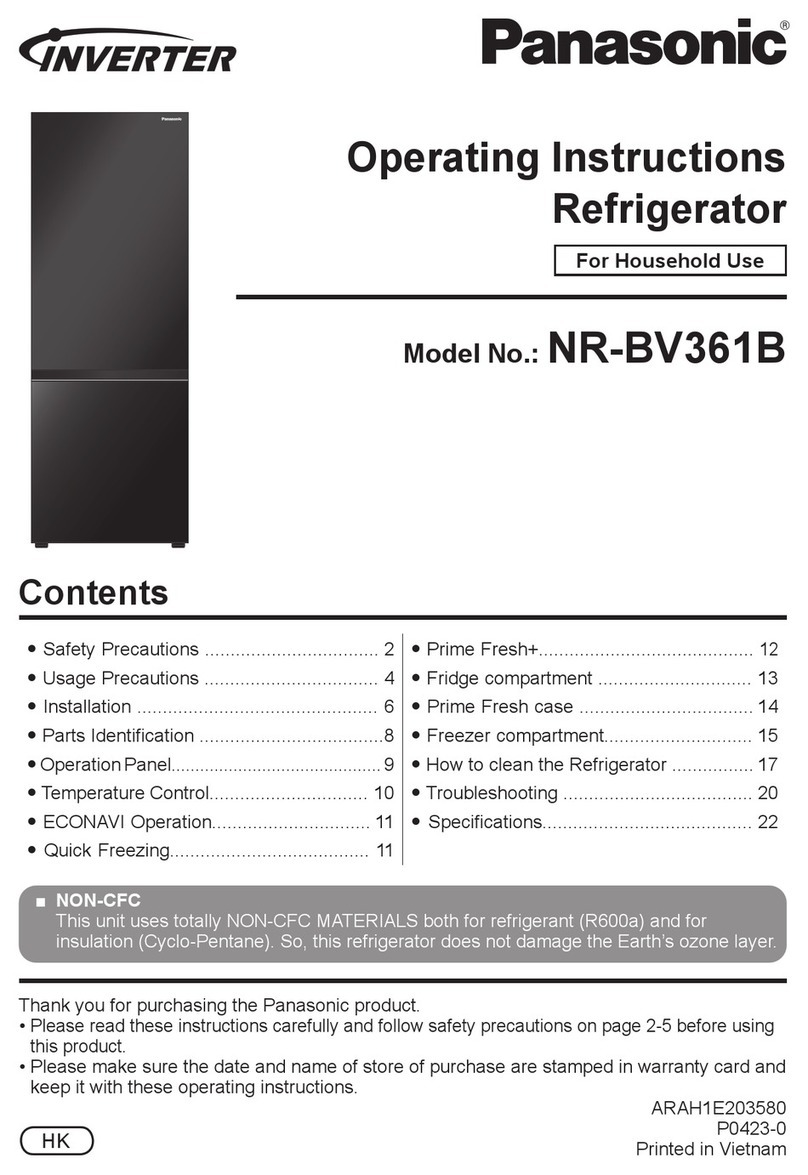 Panasonic NR-BV361B operating instructions