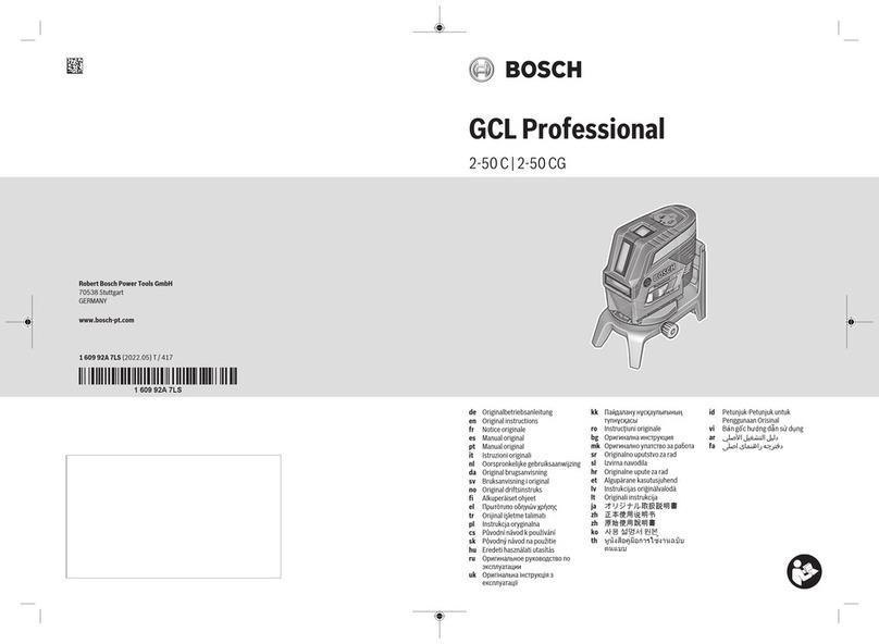Bosch Professional GCL 2-50 C User manual Bosch Professional GCL 2-50 C User manual