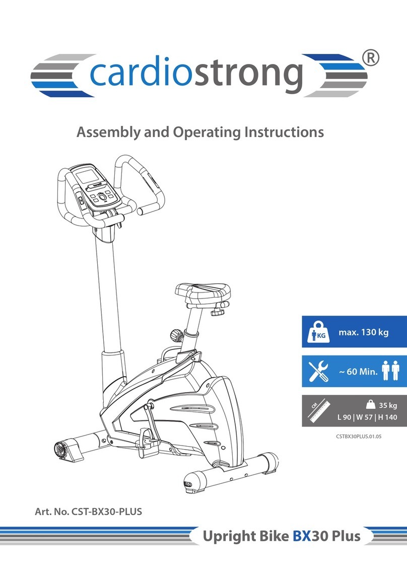 CARDIOSTRONG Upright Bike BX30 Plus Assembly and operating instructions