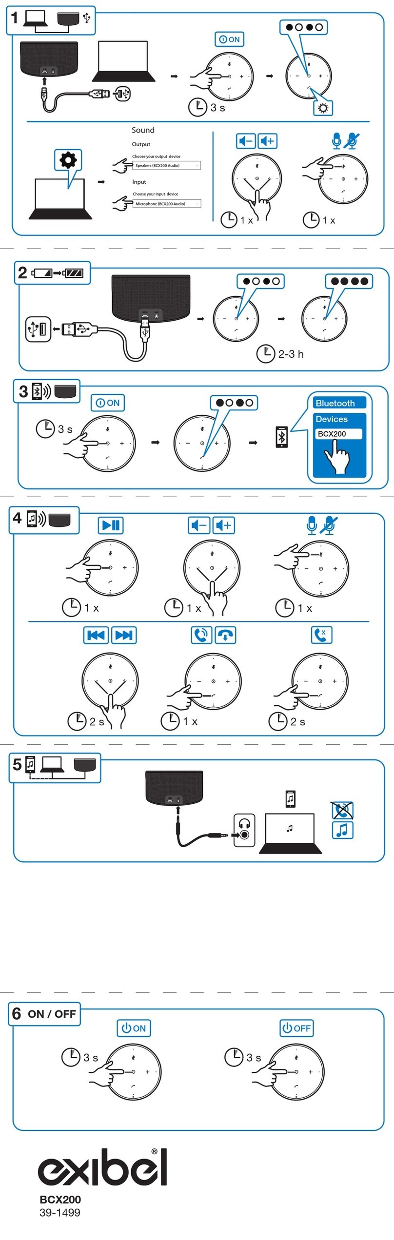 Exibel BCX200 quick start guide