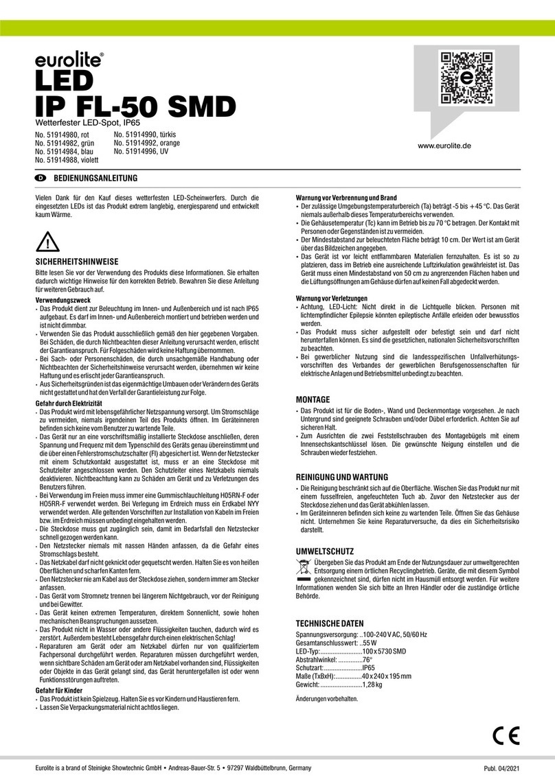EuroLite LED IP FL-50 SMD user manual
