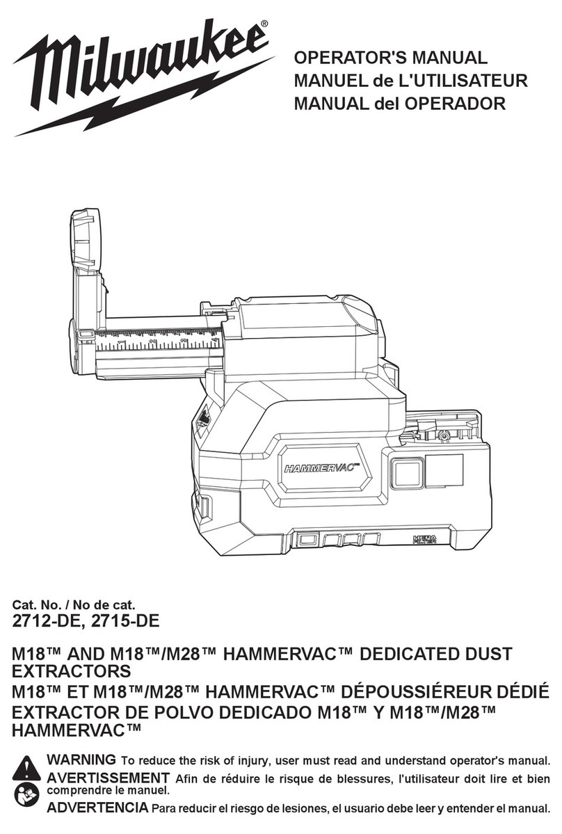 Milwaukee HAMMERVAC 2712-DE Operator's manual
