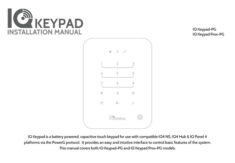Johnson Controls IQ Keypad-PG installation manual