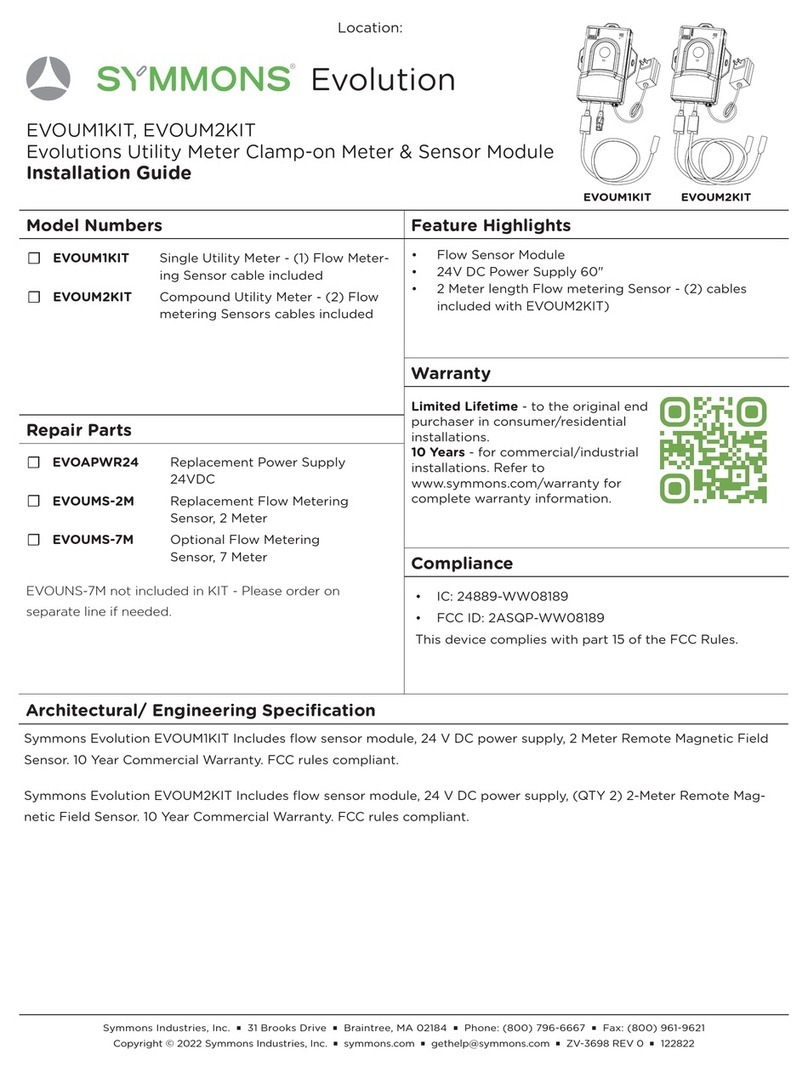 Symmons Evolution EVOUM1KIT User manual