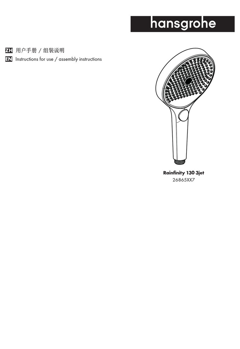 Hans Grohe Rainfinity 130 3jet 26865 7 Series Instructions for use/assembly instructions