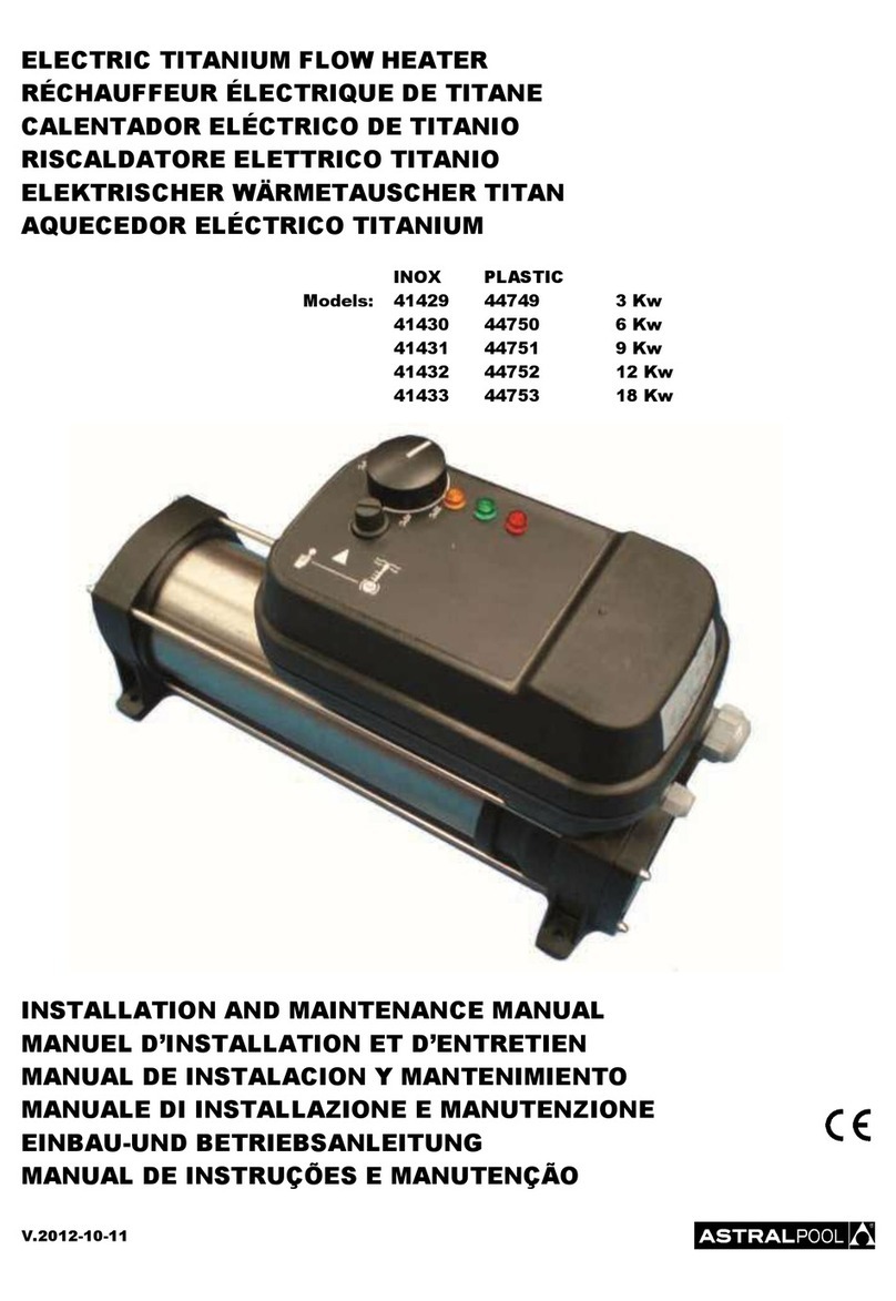 Astral Pool 41429 Installation and maintenance manual