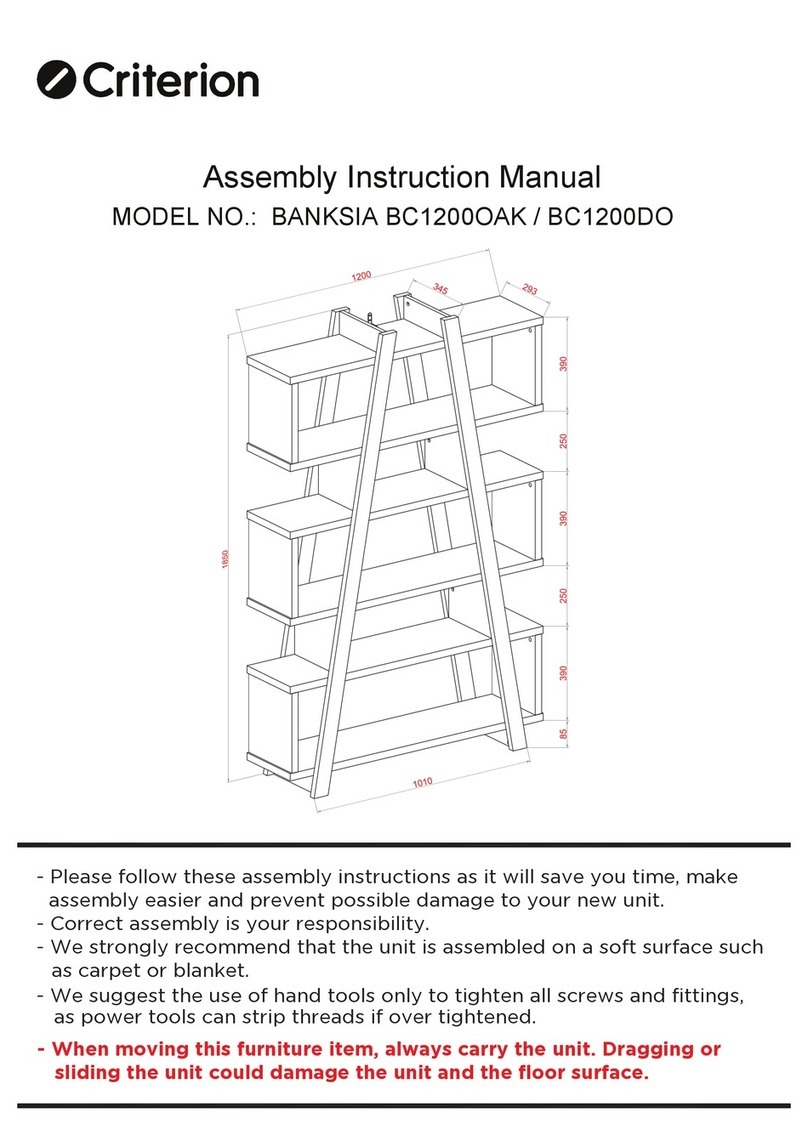 Criterion BANKSIA BC1200OAK Installation guide Criterion BANKSIA BC1200OAK Installation guide