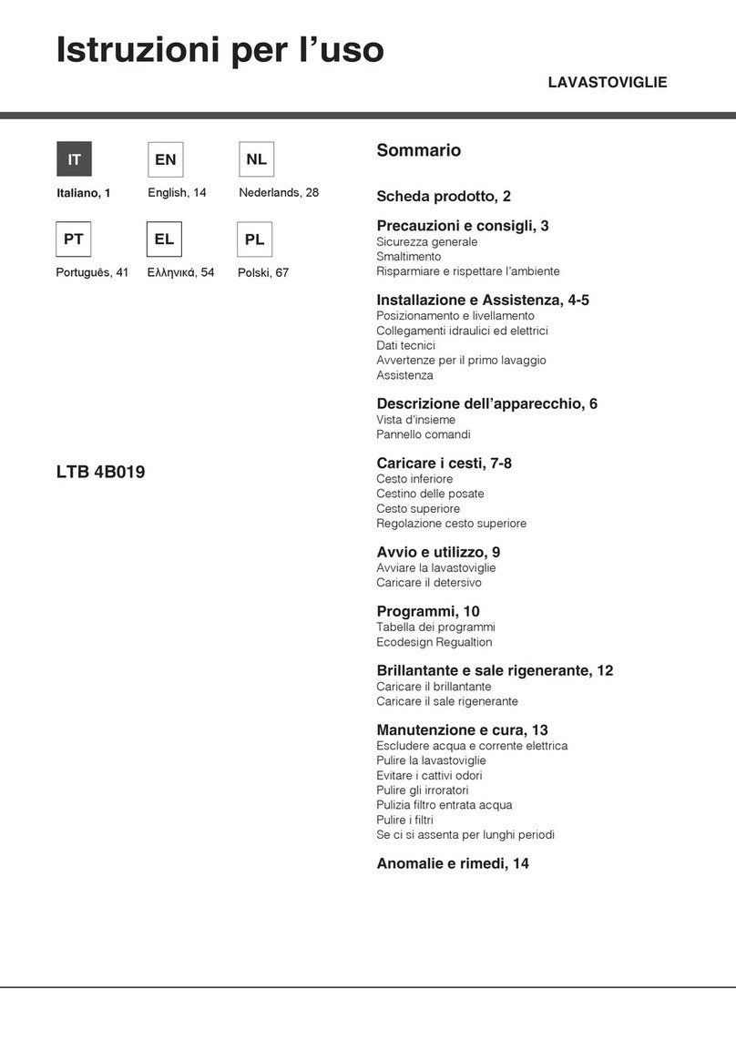 Hotpoint LTB 4B019 User manual Hotpoint LTB 4B019 User manual