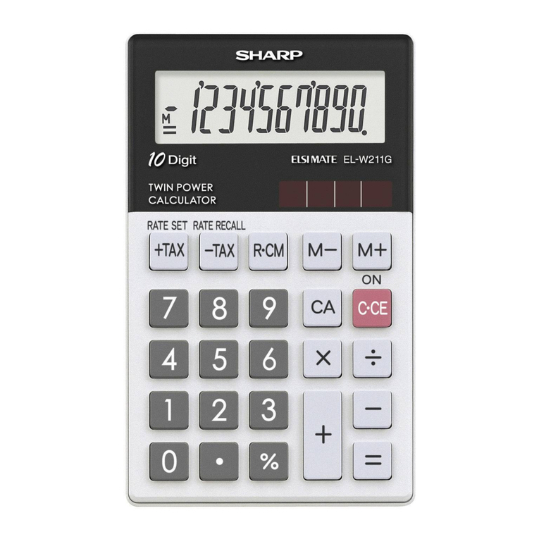 Sharp ELSIMATE EL-W211G User manual
