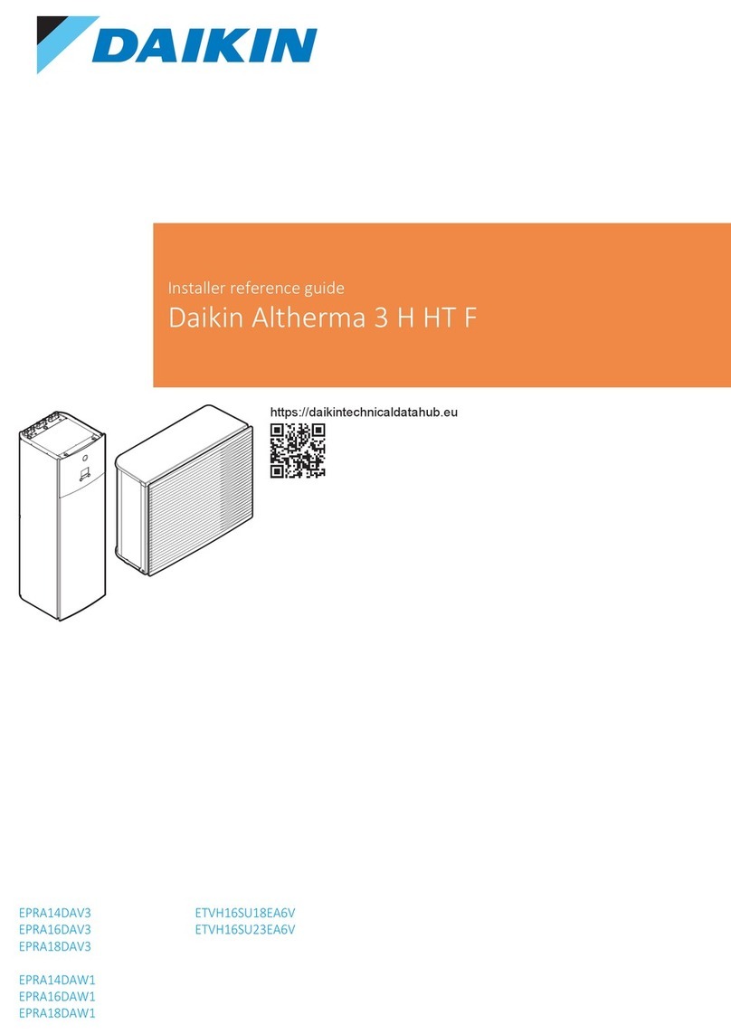 Daikin Altherma F Installer's reference guide