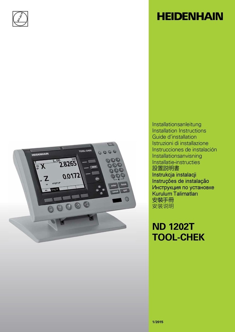 HEIDENHAIN ND 1202T TOOL-CHEK installation instructions
