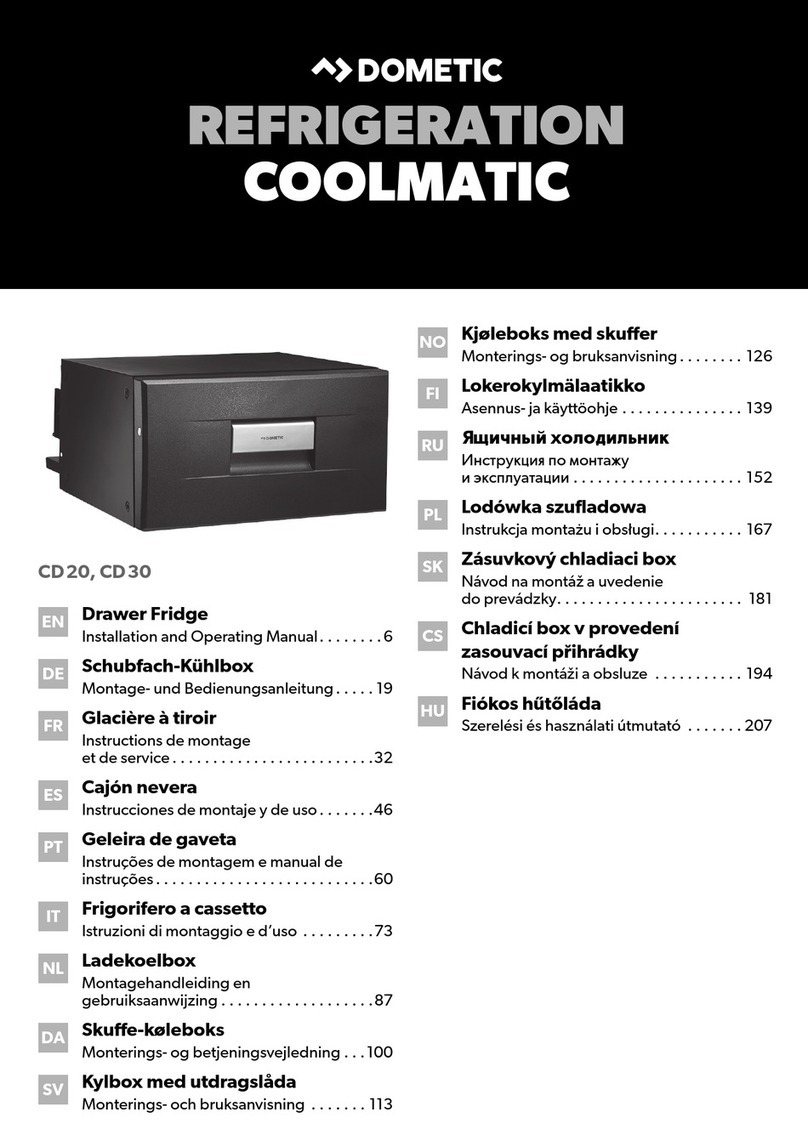 Dometic coolmatic CD 20 User manual Dometic coolmatic CD 20 User manual
