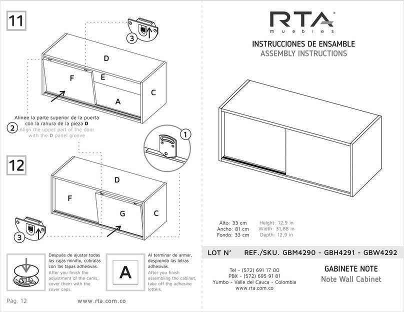 RTA Note GBM4290 User manual RTA Note GBM4290 User manual