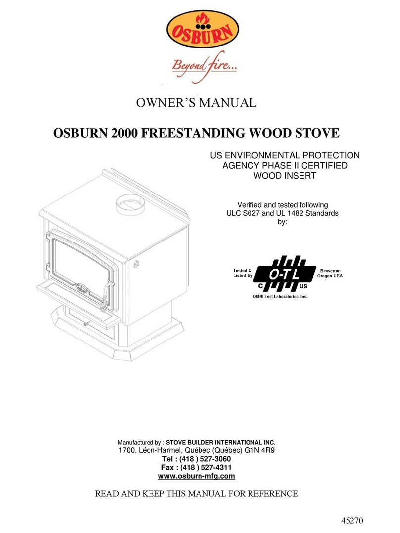 Stove Builder International Osburn 2000 owner's manual Stove Builder International Osburn 2000 owner's manual