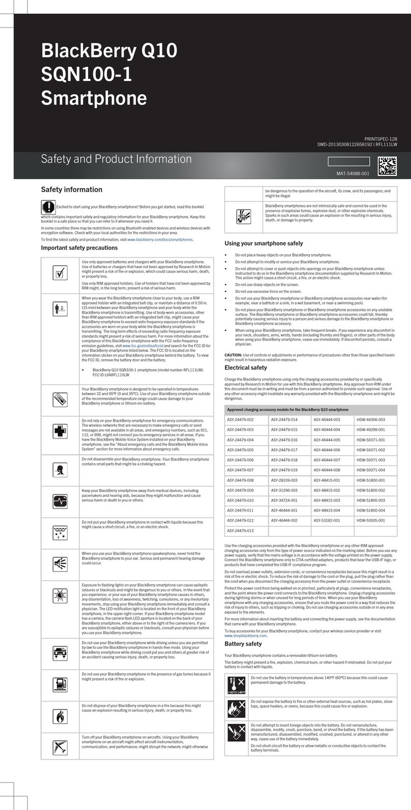 Blackbe;rry Q10 User manual