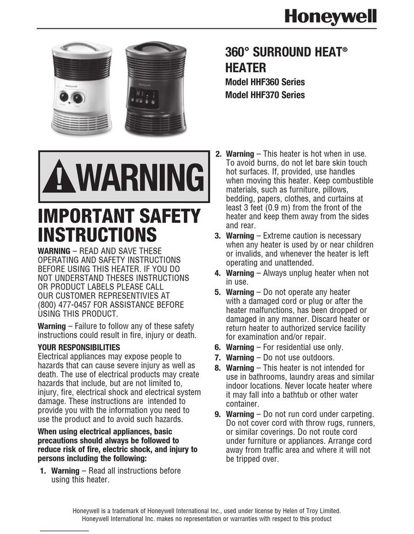 Honeywell SURROUND HEAT HHF360 Series User manual