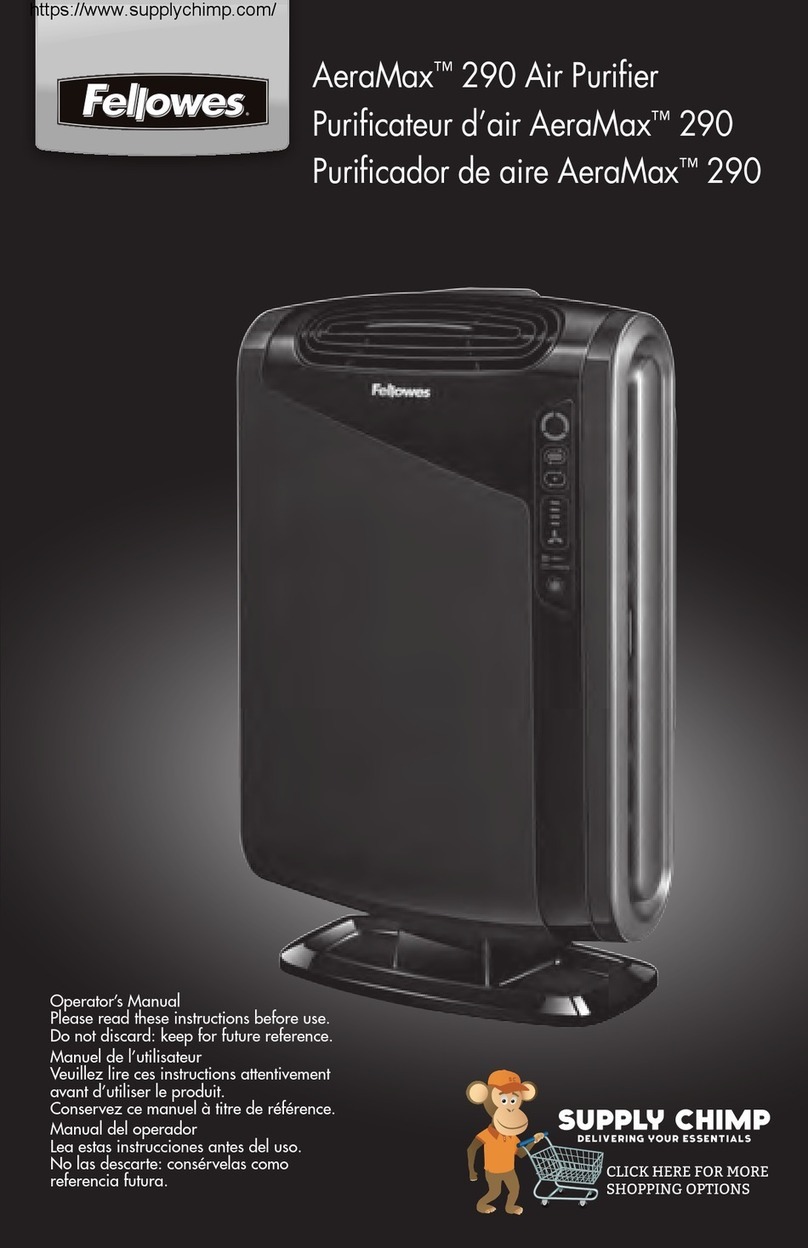 Fellowes AeraMax 290 User manual Fellowes AeraMax 290 User manual