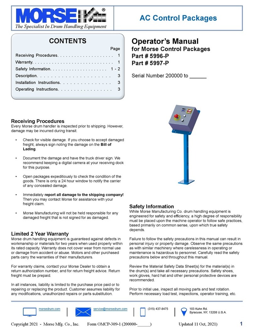 morse 5996-P Operator's manual
