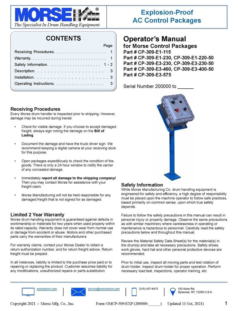 morse 309 Series User manual