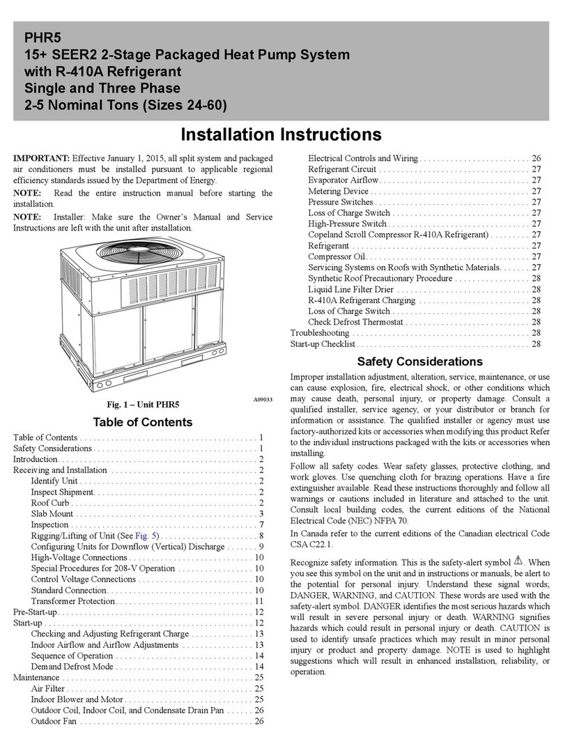 Carrier PHR5 installation instructions