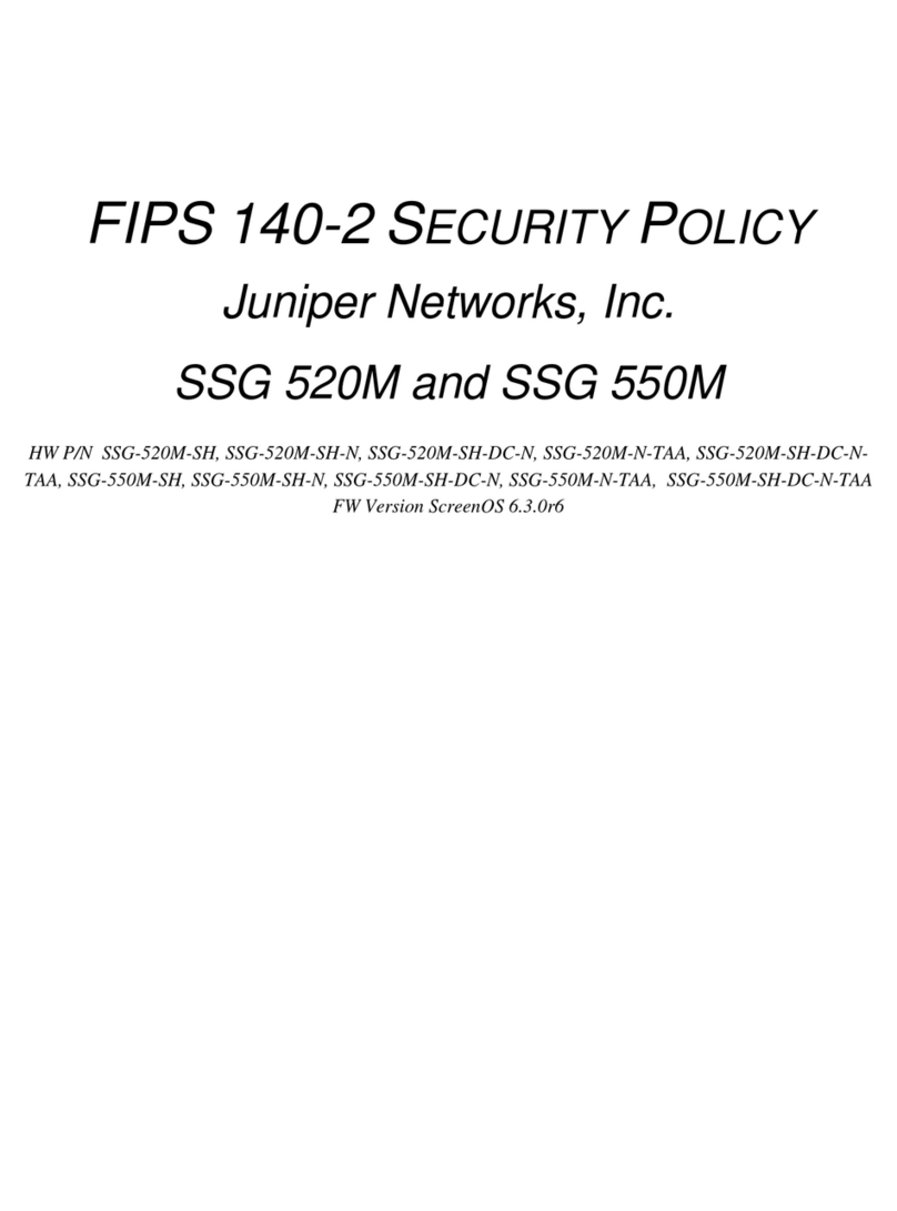 Juniper SSG 500 Series Security Policy
