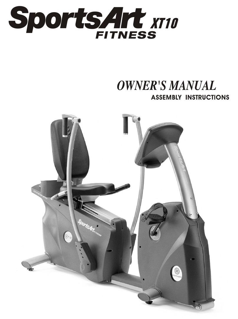 SportsArt Fitness XT10 owner's manual