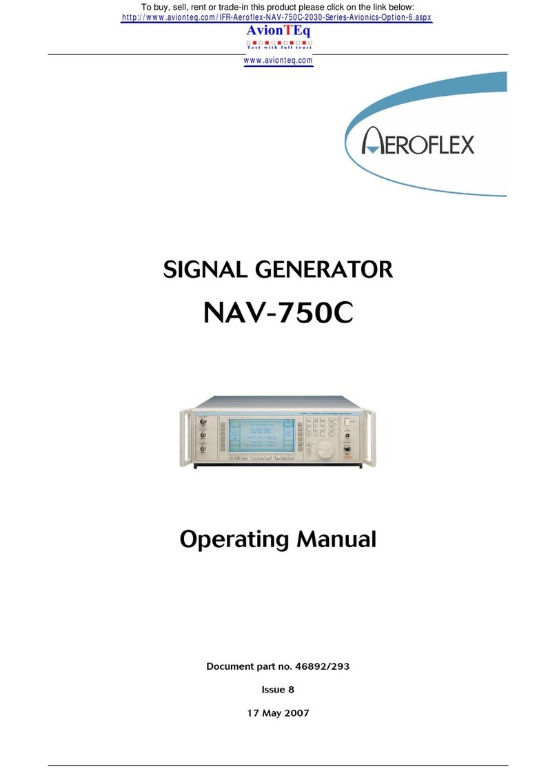 Aeroflex NAV-750C operating manual