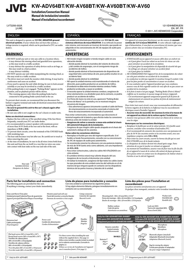 JVC KW-ADV64BT Guide