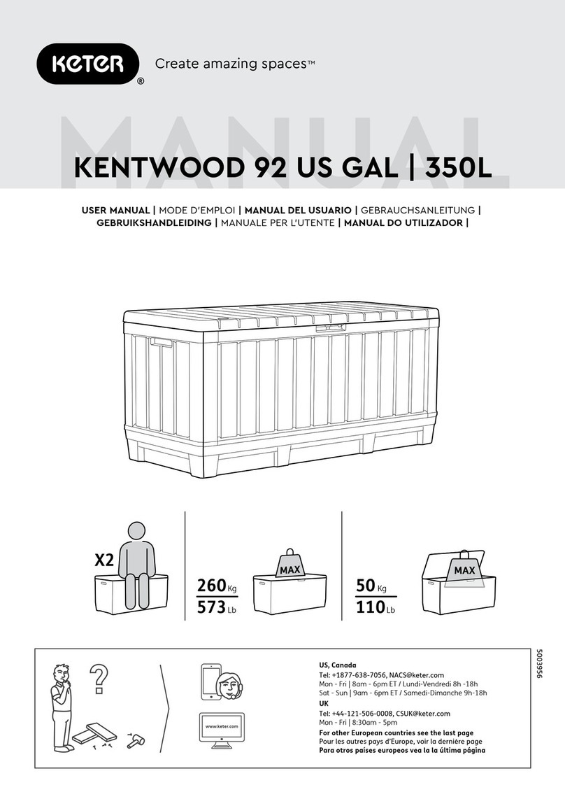Keter KENTWOOD 92 US GAL 350L User manual