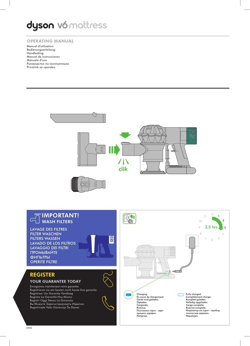 Dyson V6 mattress operating manual