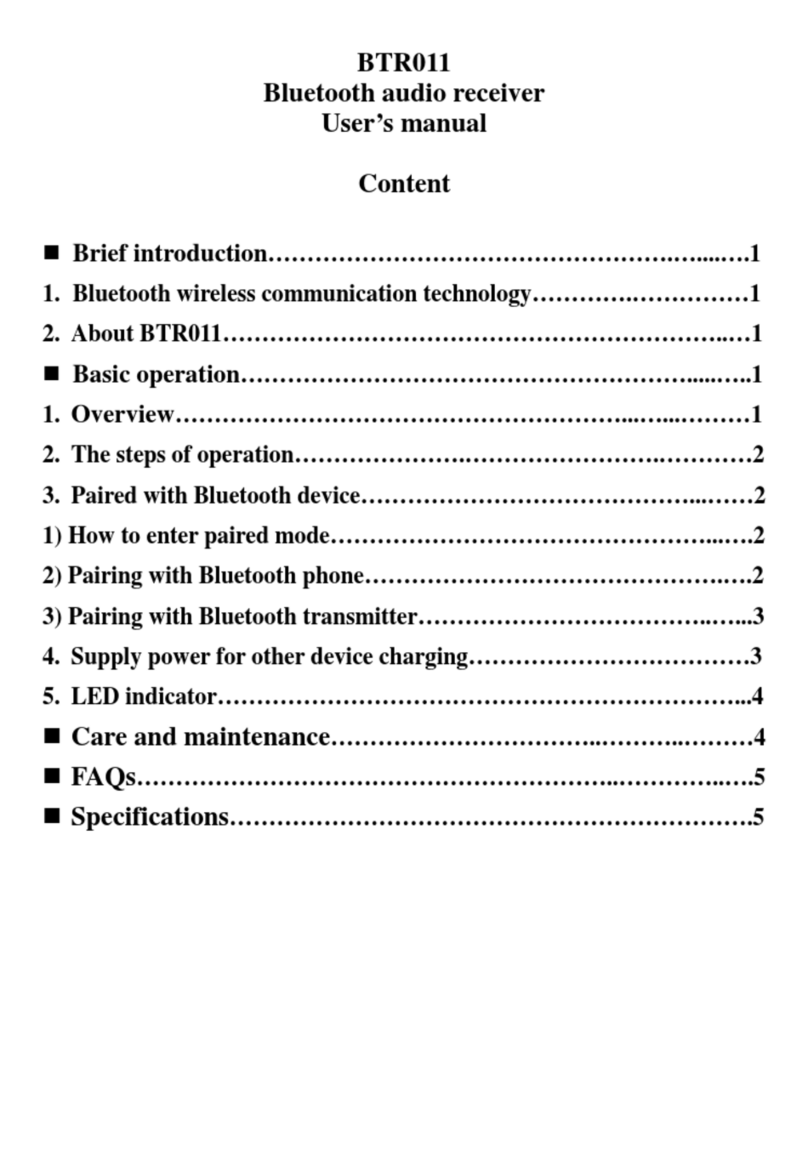 Scosche BTR011 user manual