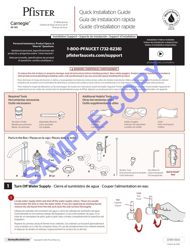 Pfister Carnegie 49-WE User manual