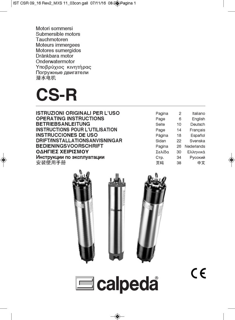 Calpeda CS-R Series operating instructions