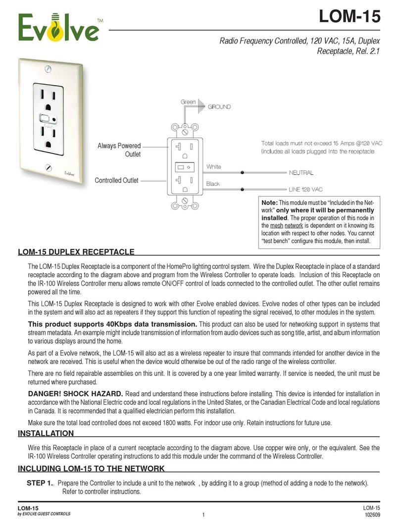 Evolve LOM-15 Installation
