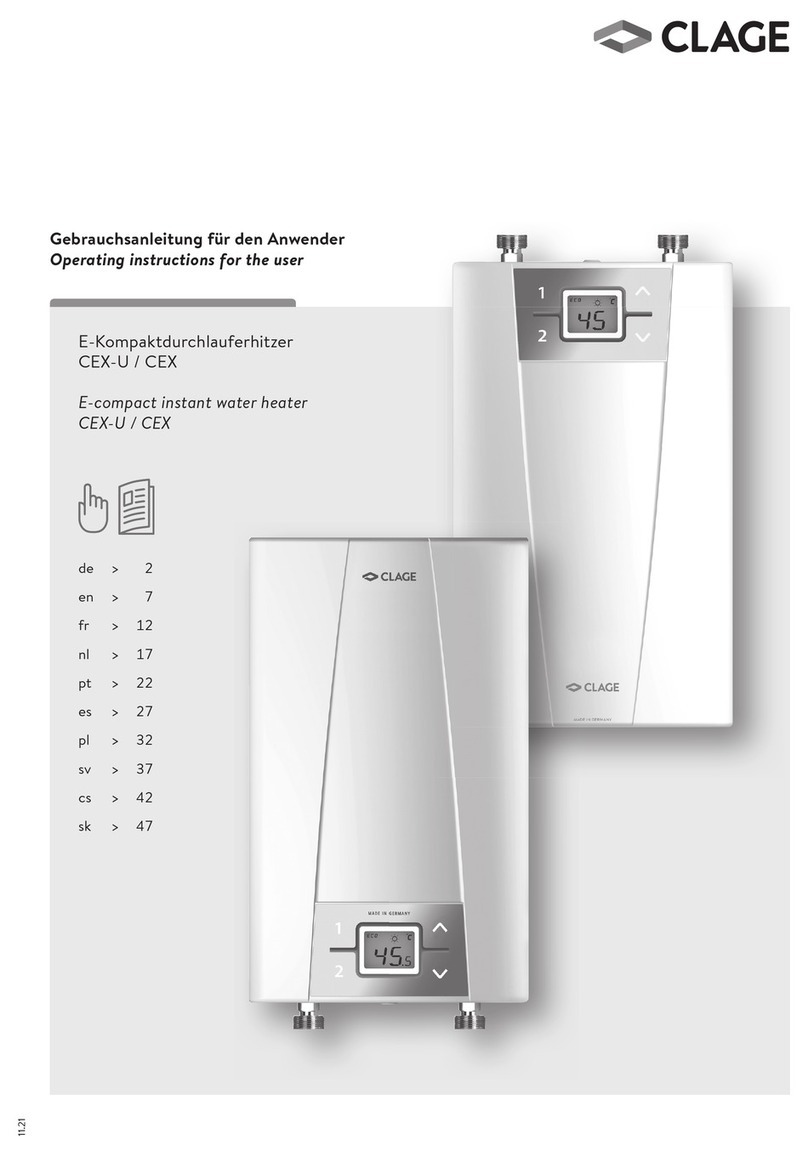 clage CEX-U Series User manual clage CEX-U Series User manual