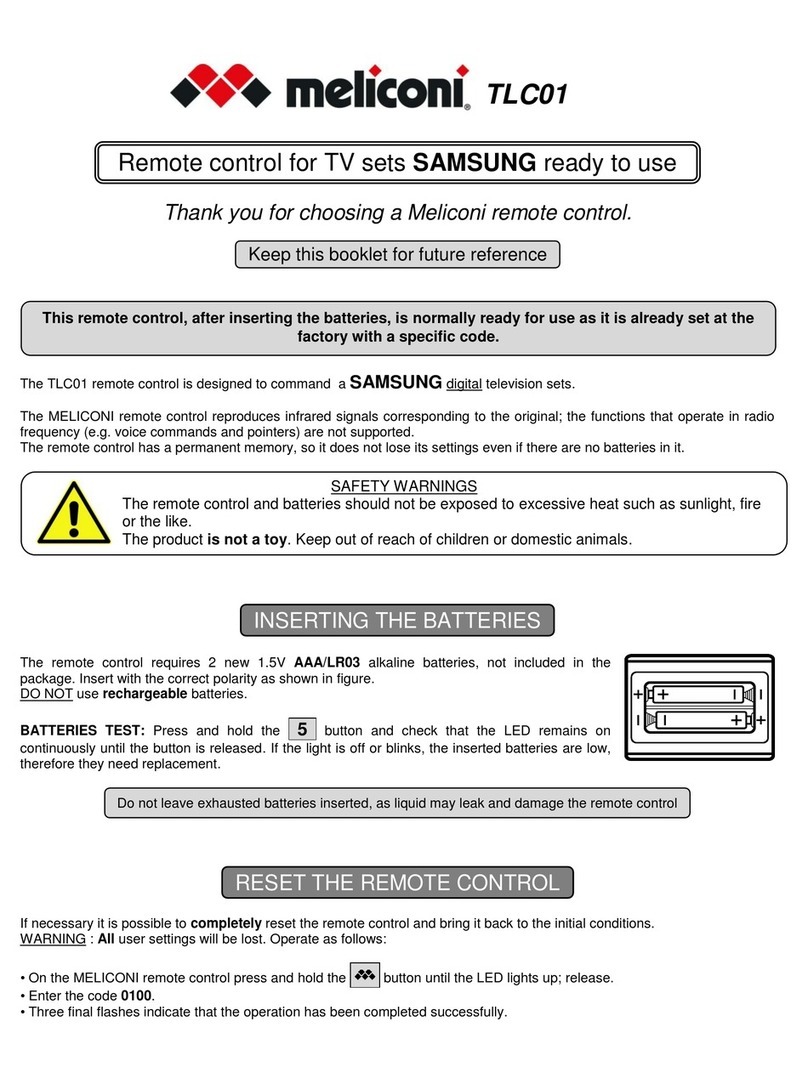 MELICONI TLC01 User manual