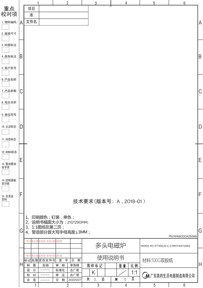 Midea MIH740F129K2 manual