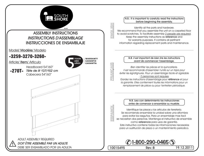 SouthShore 3259270T User manual
