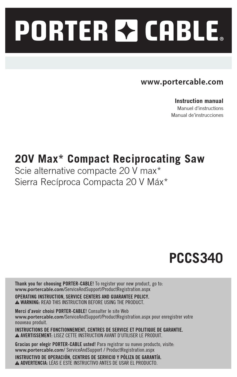 Porter-Cable PCCS340 instruction manual