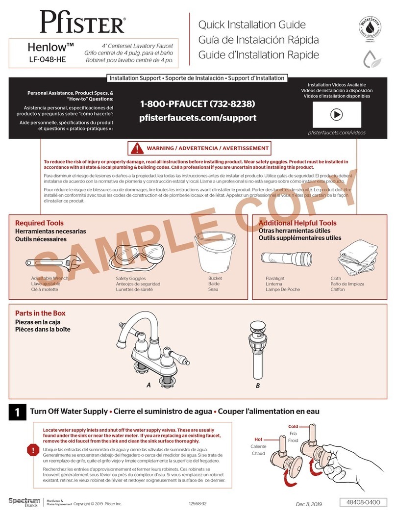 Spectrum Pfister Henlow LF-048-HE User manual