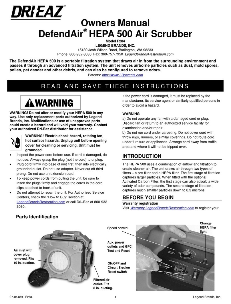 Drieaz DefendAir F284 owner's manual