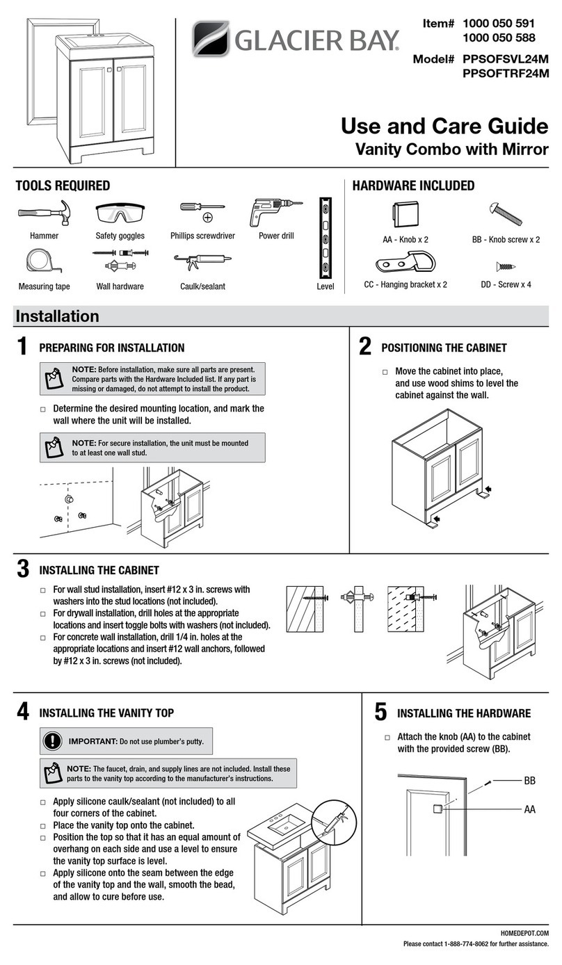 Glacier bay PPSOFSVL24M User manual