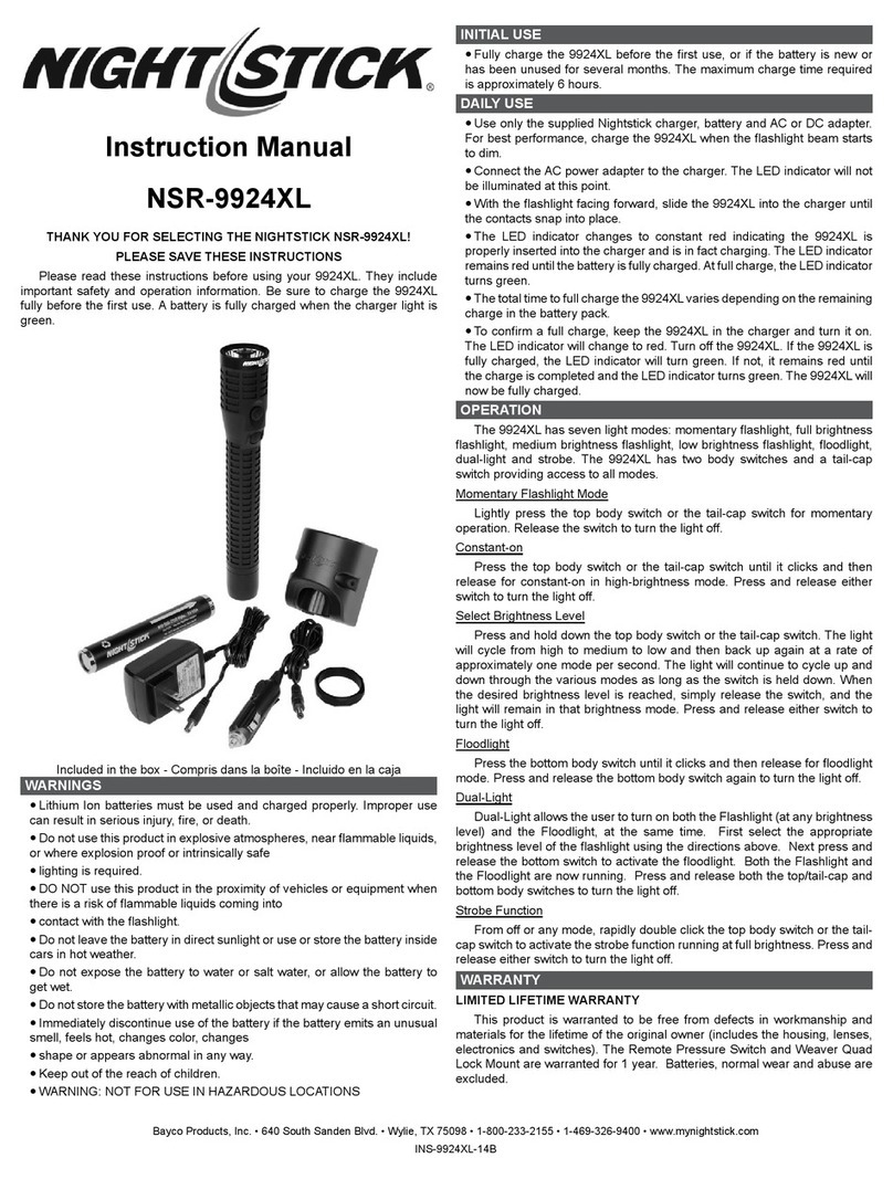 Night Stick NSR-9924XL User manual
