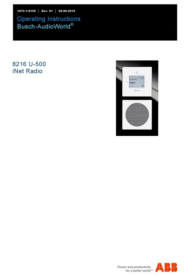ABB Busch-AudioWorld iNet 8216 U-500 operating instructions