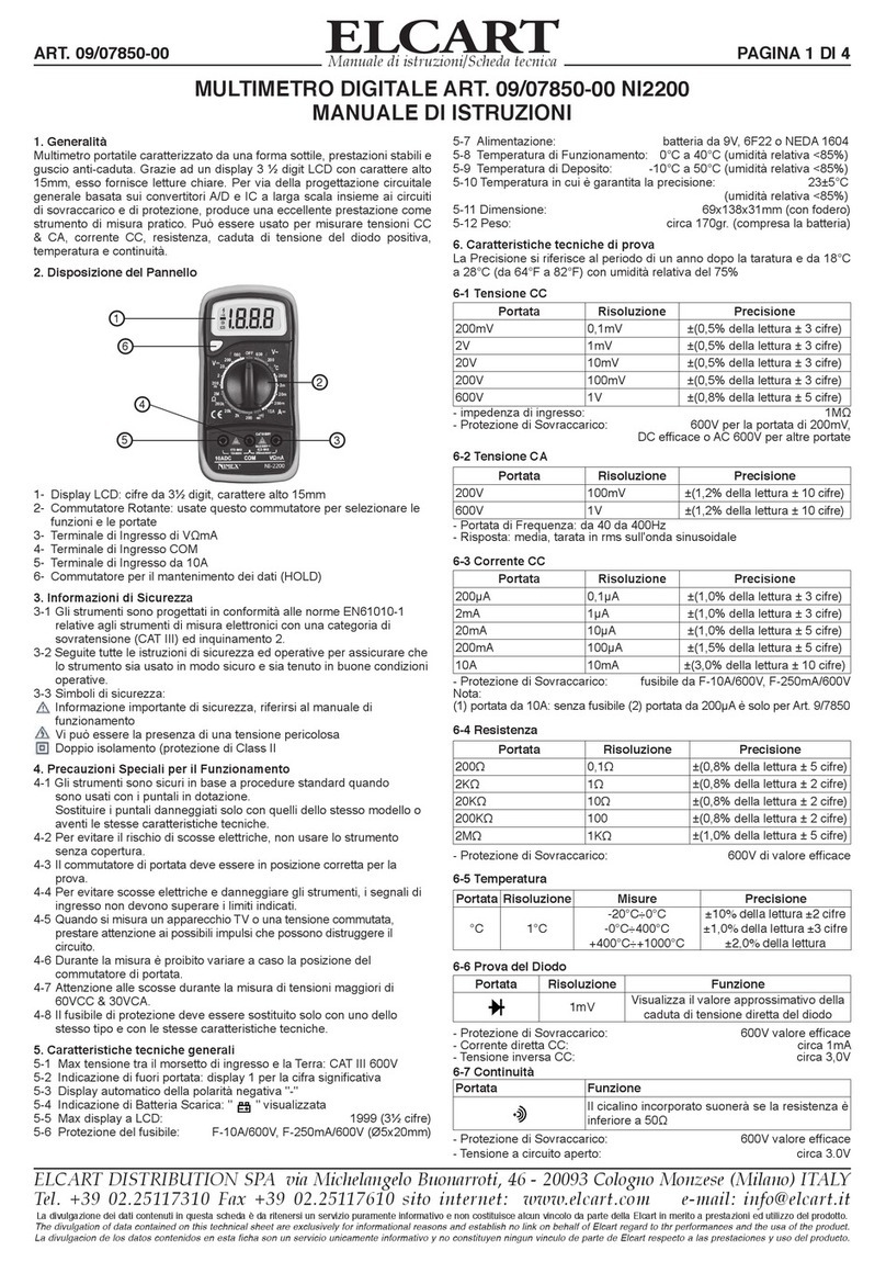 ELCART 09/07850-00 NI2200 Operation manual
