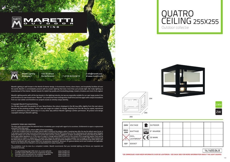 Maretti QUATRO CEILING 255X255 User manual