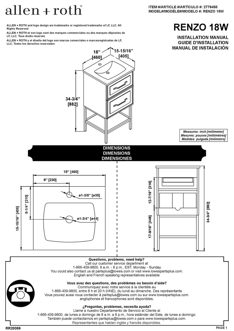 Allen + Roth RENZO 18W installation manual