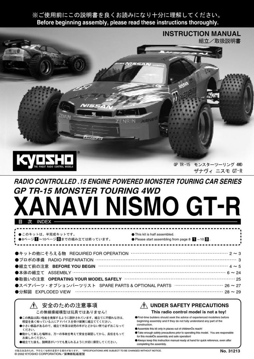 Kyosho XANAVI NISMO GT-R User manual Kyosho XANAVI NISMO GT-R User manual